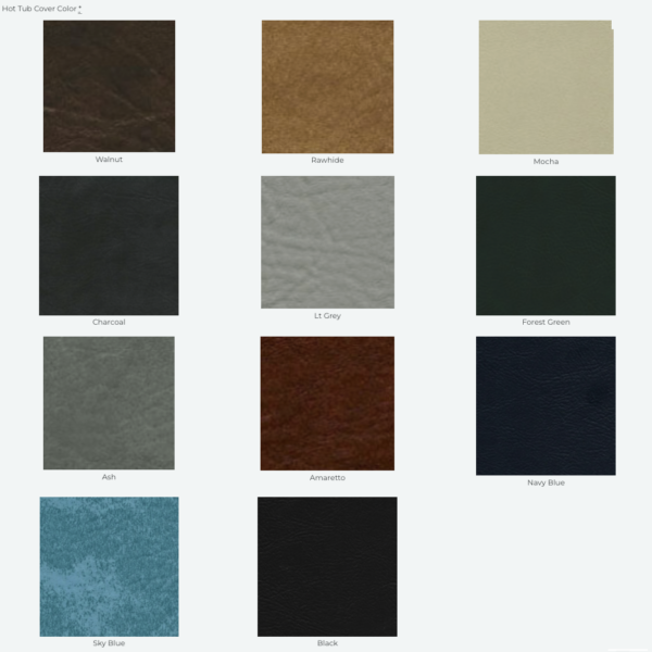 Vinyl Hot Tub Cover Color Palette