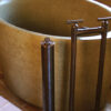 Tub with WaterBridge Floor Mount Tub Filler and Remote Drain & Overflow