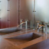 WaterBridge Deck Mount Double Sink Faucet